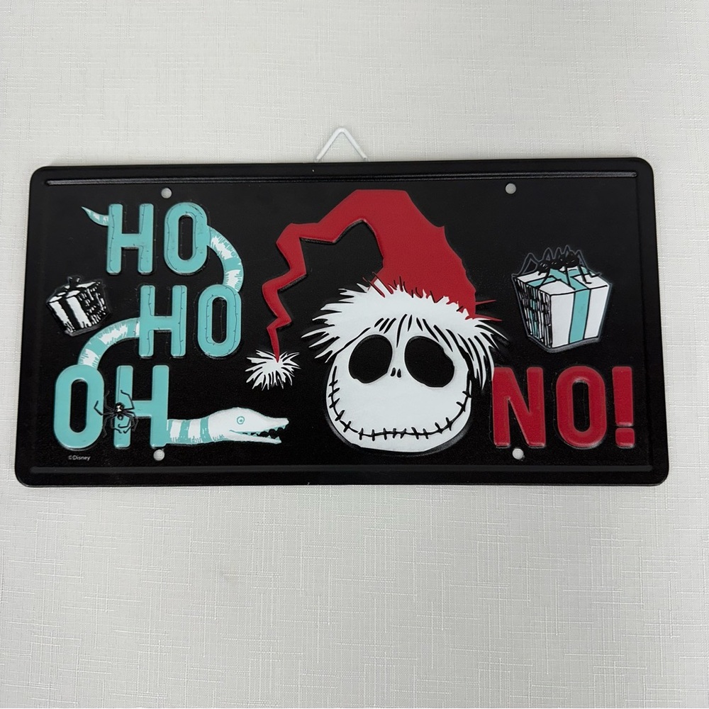 Disney Nightmare Before Christmas Jack Skellington License Plate Hanging Sign